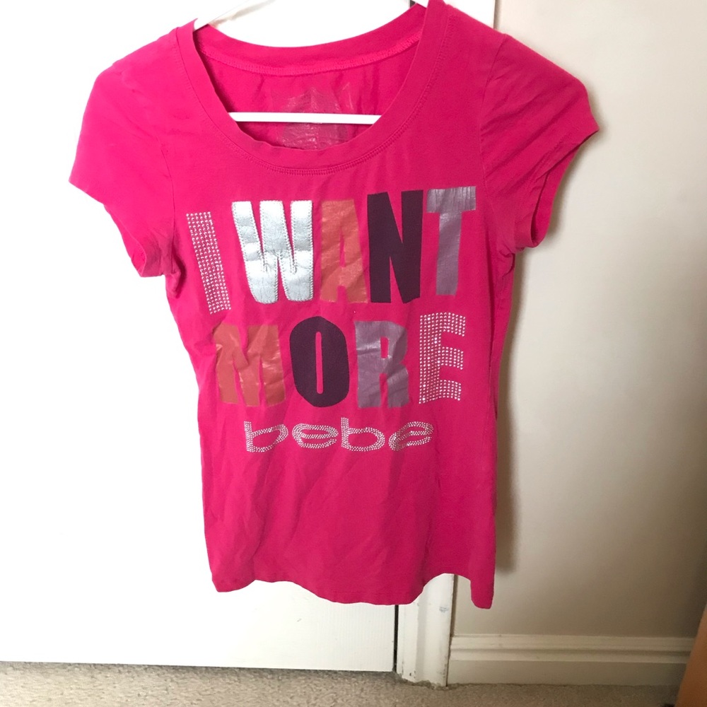 2 Bebe Rhinestone Crystal Tops XSmall